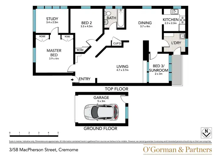 Floorplan of Homely apartment listing, 3/58 MacPherson Street, Cremorne NSW 2090