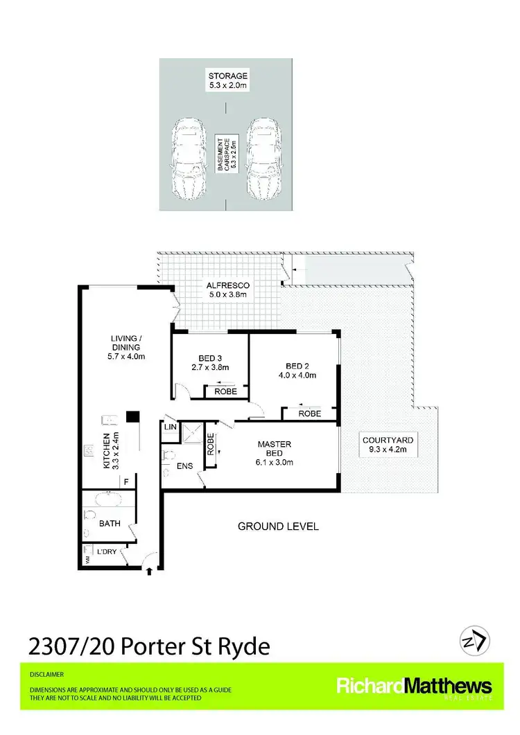 Floorplan of Homely apartment listing, 2307/20 Porter Street, Ryde NSW 2112