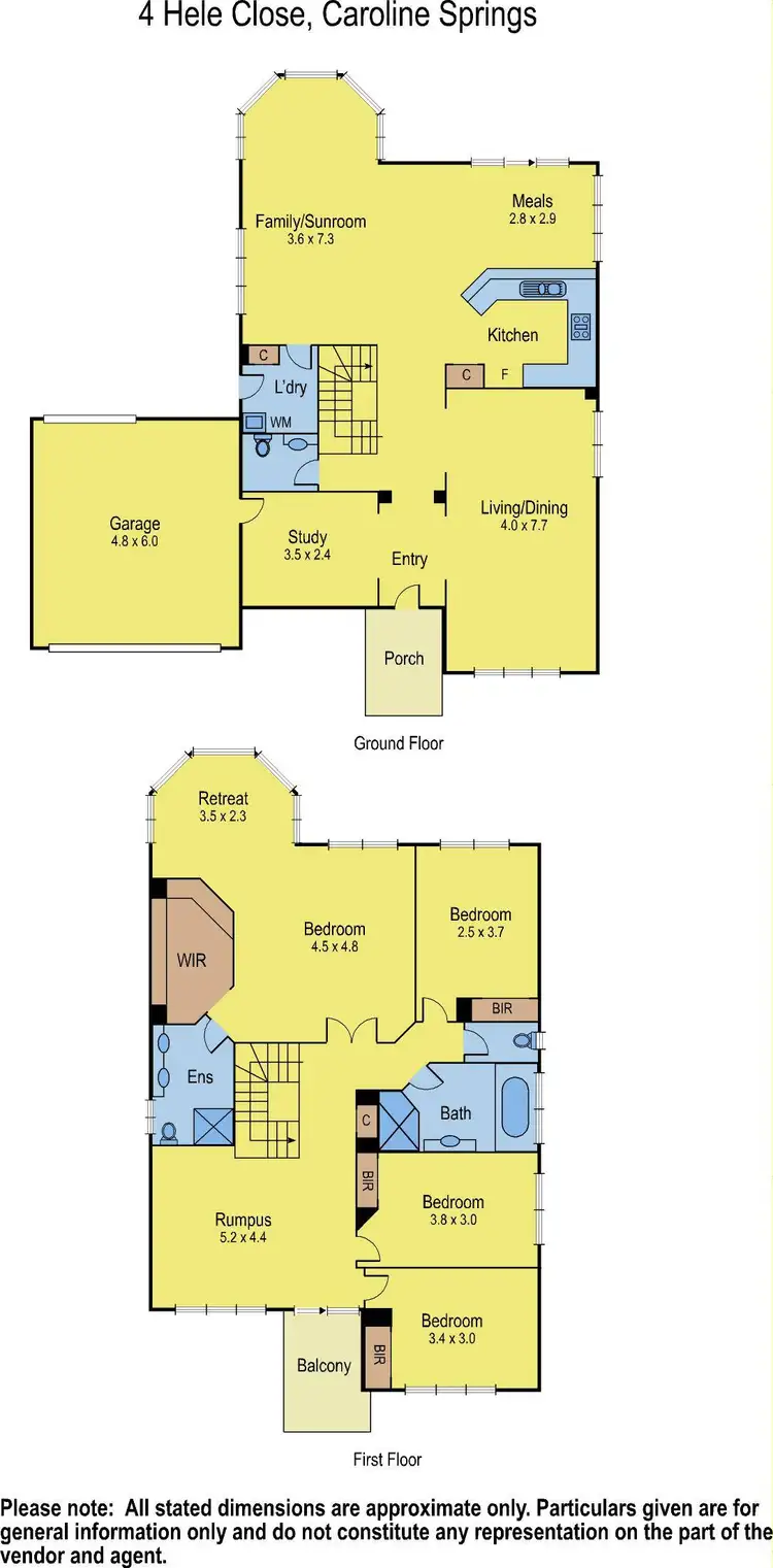 Floorplan of Homely house listing, 4 Hele Close, Caroline Springs VIC 3023