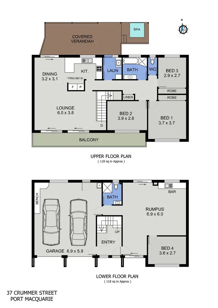 Floorplan of Homely house listing, 37 Crummer Street, Port Macquarie NSW 2444