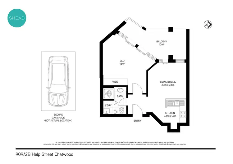 Floorplan of Homely apartment listing, 909/2B Help Street, Chatswood NSW 2067