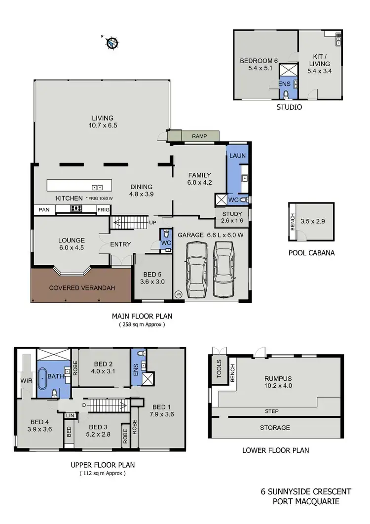 Floorplan of Homely house listing, 6 Sunnyside Crescent, Port Macquarie NSW 2444