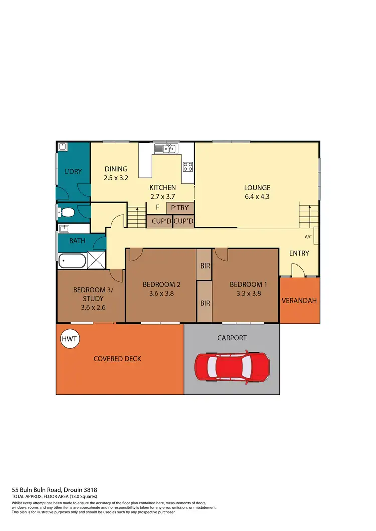 Floorplan of Homely house listing, 55 Buln Buln Road, Drouin VIC 3818