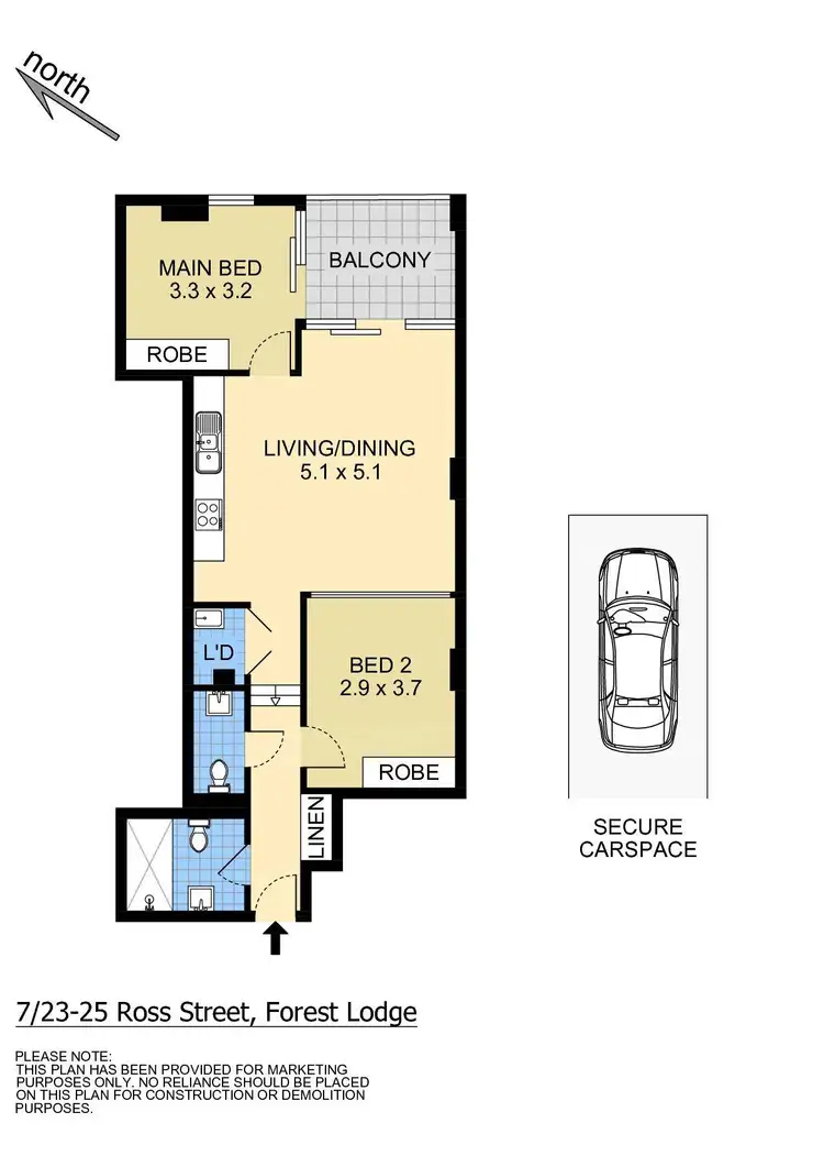 Floorplan of Homely apartment listing, 7/23-25 Ross Street, Forest Lodge NSW 2037