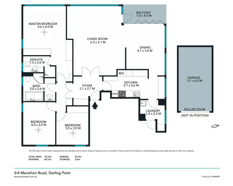 Floorplan of Homely apartment listing, 3/4 Marathon Road, Darling Point NSW 2027