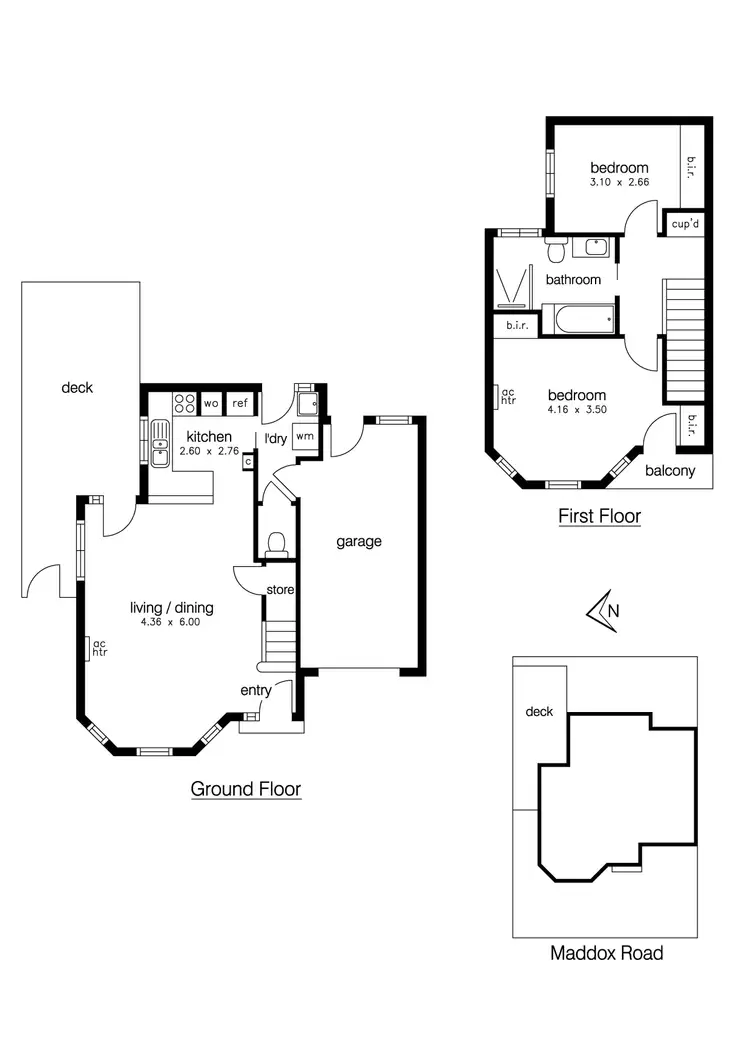 Floorplan of Homely townhouse listing, 2B Maddox Road, Newport VIC 3015