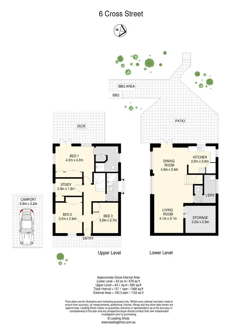 Floorplan of Homely house listing, 6 Cross Street, Red Hill QLD 4059