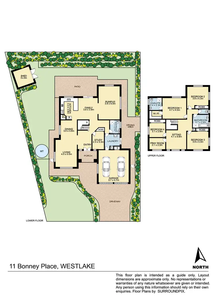 Floorplan of Homely house listing, 11 Bonney Place, Westlake QLD 4074