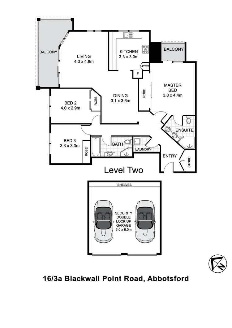 Floorplan of Homely apartment listing, 16/3a Blackwall Point Road, Abbotsford NSW 2046