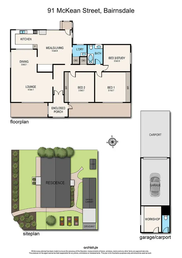 Floorplan of Homely house listing, 91 McKean Street, Bairnsdale VIC 3875