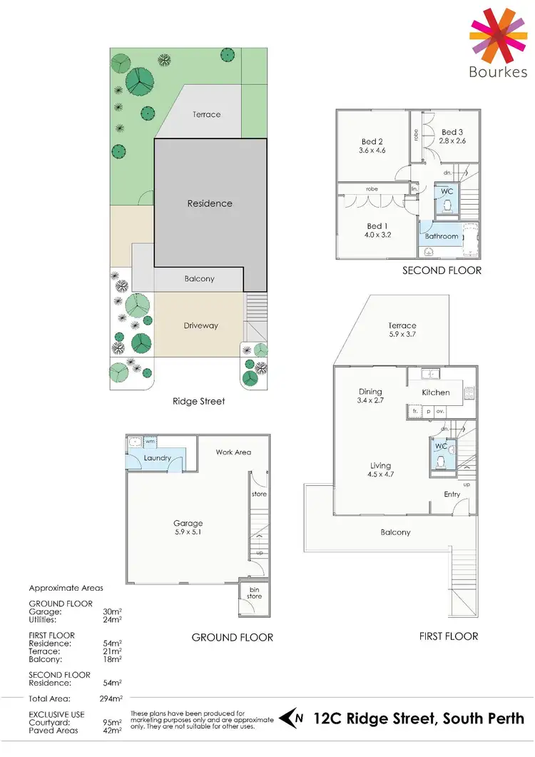 Floorplan of Homely townhouse listing, 12c Ridge Street, South Perth WA 6151