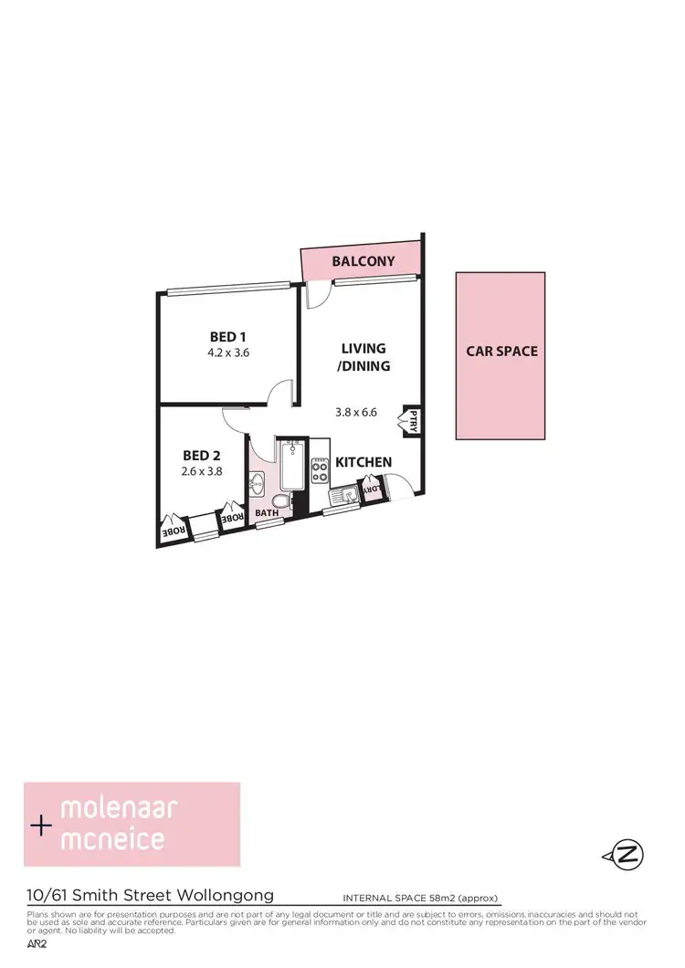 Floorplan of Homely apartment listing, 10/61 Smith Street, Wollongong NSW 2500