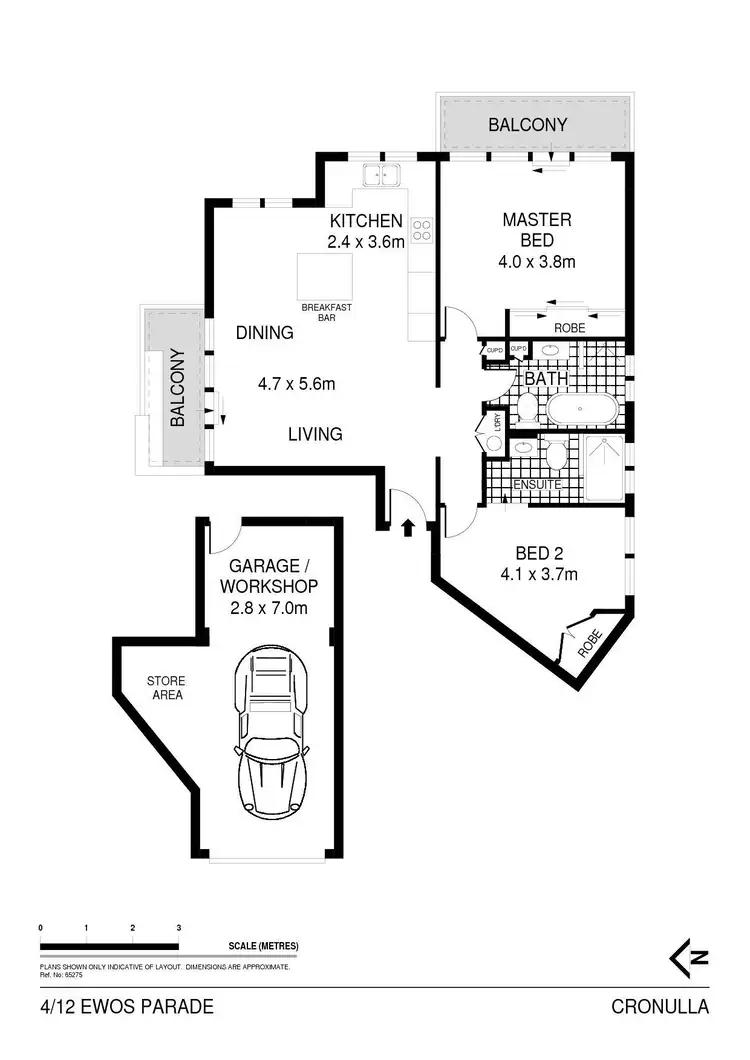 Floorplan of Homely apartment listing, 4/12 Ewos Parade, Cronulla NSW 2230