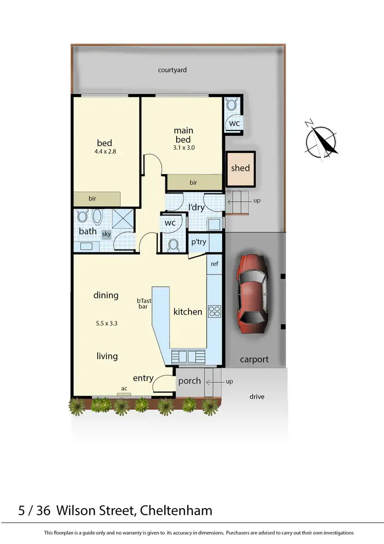 Floorplan of Homely unit listing, 5/36 Wilson Street, Cheltenham VIC 3192