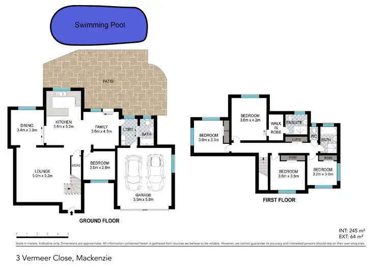 Floorplan of Homely house listing, 3 Vermeer Close, Mackenzie QLD 4156