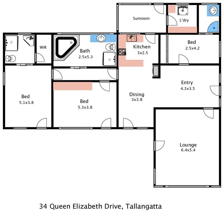 Floorplan of Homely house listing, 34 Queen Elizabeth Drive, Tallangatta VIC 3700