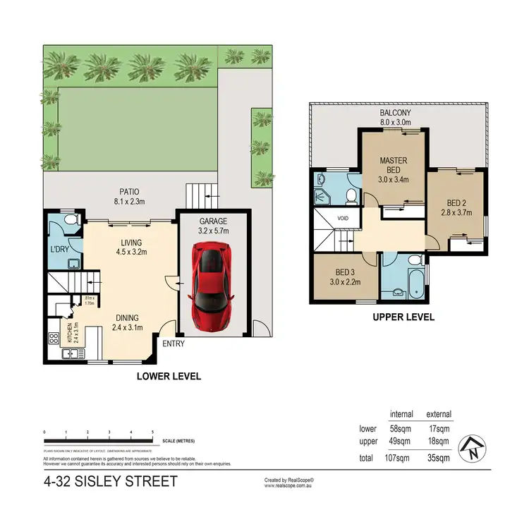 Floorplan of Homely townhouse listing, 4/32 Sisley Street, St Lucia QLD 4067