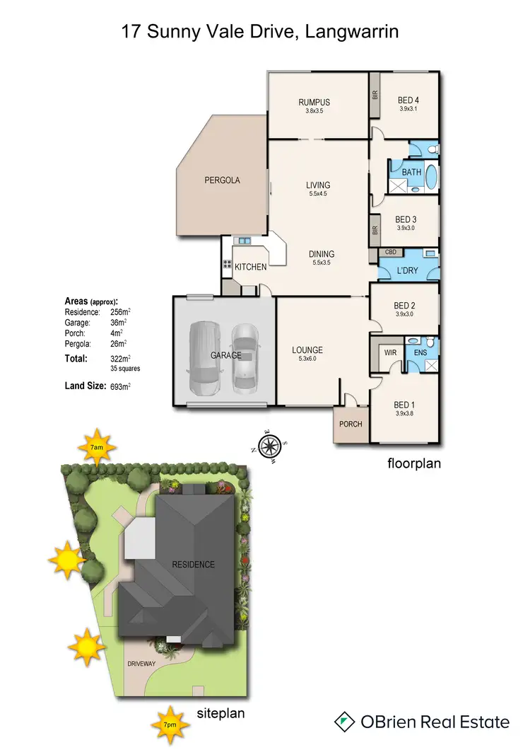 Floorplan of Homely house listing, 17 Sunny Vale Drive, Langwarrin VIC 3910