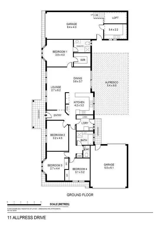 Floorplan of Homely house listing, 11 Allpress Drive, Golden Square VIC 3555
