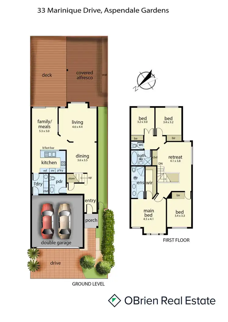 Floorplan of Homely house listing, 33 Marinique Drive, Aspendale Gardens VIC 3195