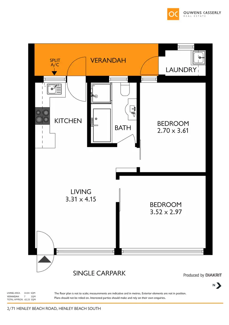 Floorplan of Homely unit listing, 2/71 Henley Beach Road, Henley Beach South SA 5022