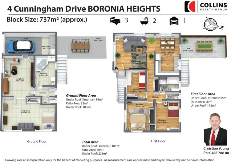 Floorplan of Homely house listing, 4 Cunningham Drive, Boronia Heights QLD 4124