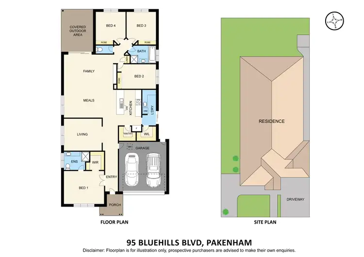 Floorplan of Homely house listing, 95 Bluehills Boulevard, Pakenham VIC 3810