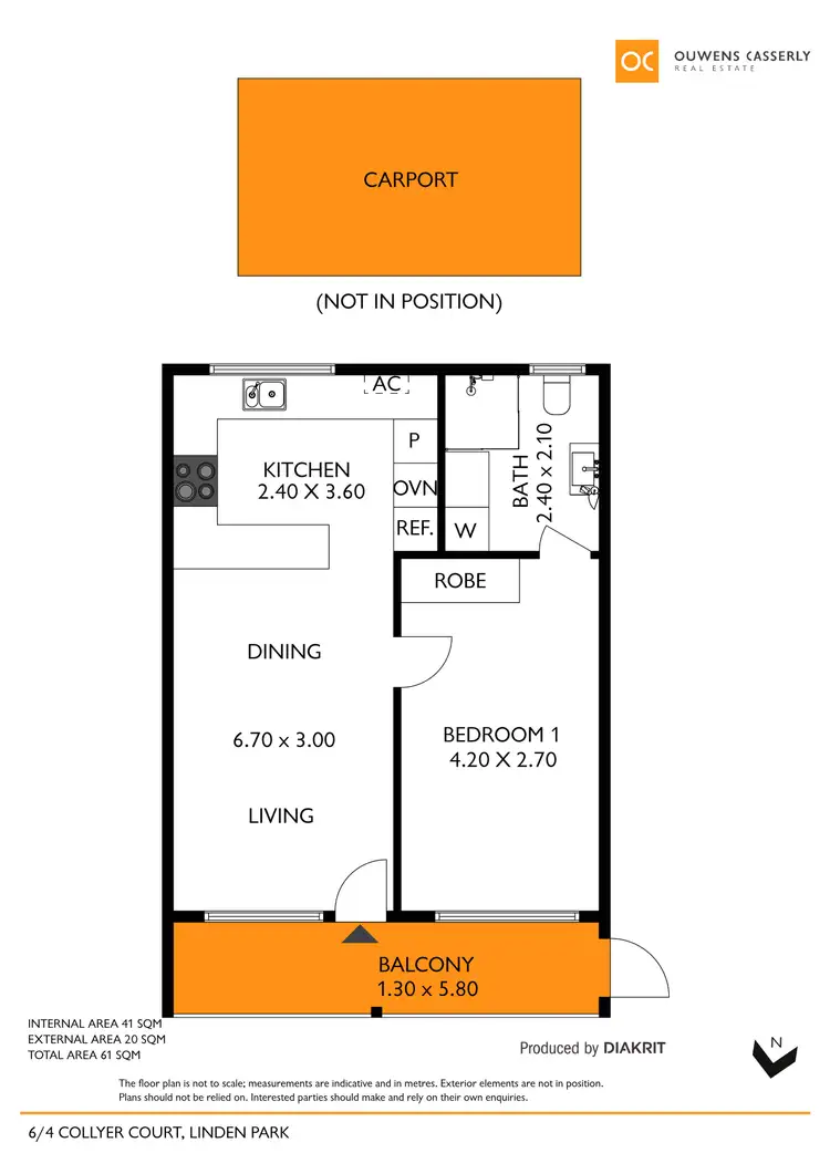Floorplan of Homely unit listing, 6/4 Collyer Court, Linden Park SA 5065