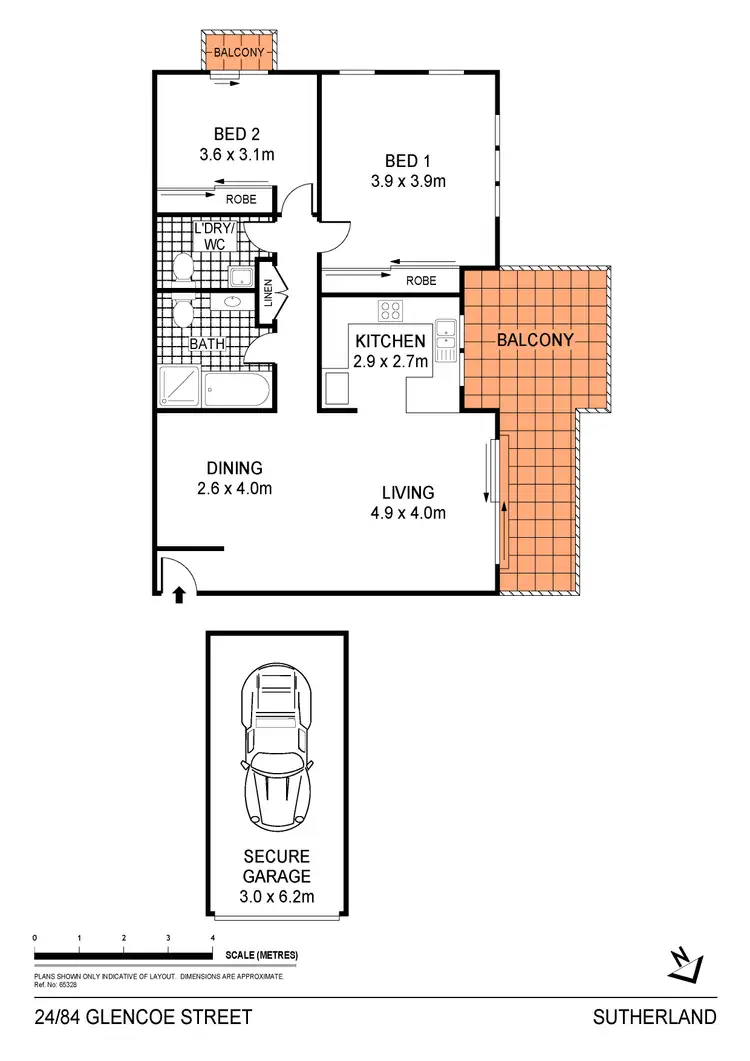 Floorplan of Homely apartment listing, 24/84 Glencoe Street, Sutherland NSW 2232
