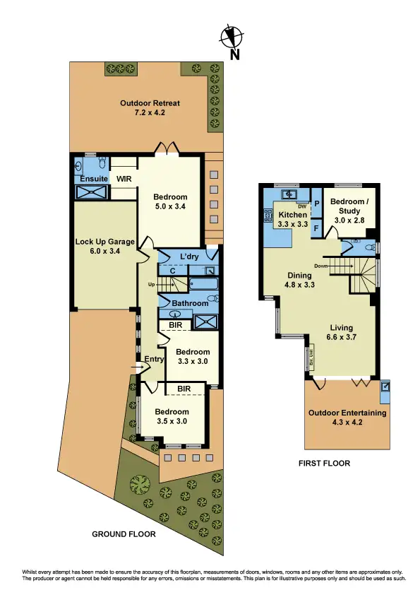 Floorplan of Homely townhouse listing, 18 Moresby Street, South Kingsville VIC 3015
