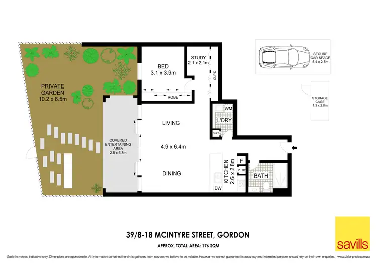 Floorplan of Homely apartment listing, 39/8-18 McIntyre Street, Gordon NSW 2072