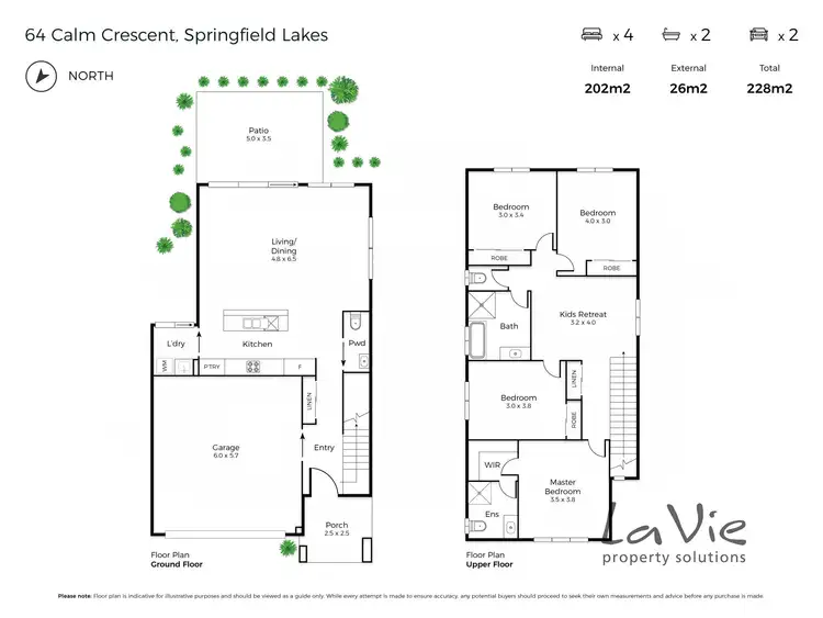 Floorplan of Homely house listing, 64 Calm Crescent, Springfield Lakes QLD 4300