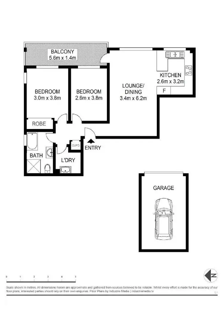 Floorplan of Homely unit listing, 5/56 Seaview Street, Cronulla NSW 2230