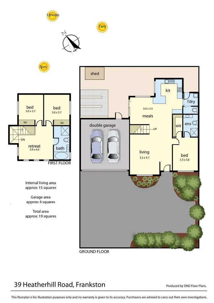 Floorplan of Homely townhouse listing, 39 Heatherhill Road, Frankston VIC 3199