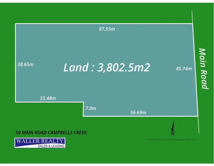 Floorplan of Homely land listing, 50 Main Road, Campbells Creek VIC 3451