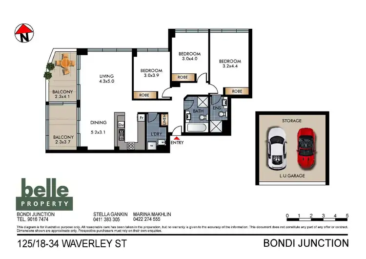 Floorplan of Homely apartment listing, 125/18-34 Waverley Street, Bondi Junction NSW 2022