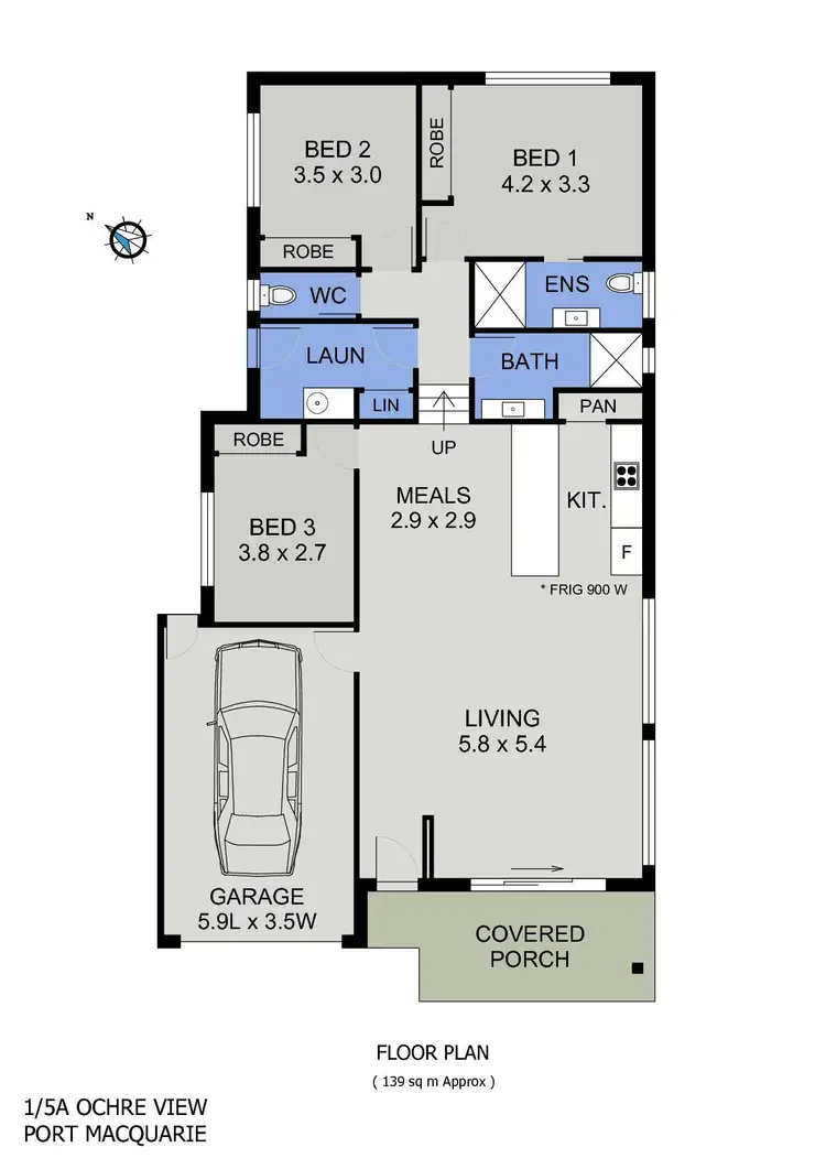 Floorplan of Homely house listing, 1/5a Ochre View, Port Macquarie NSW 2444