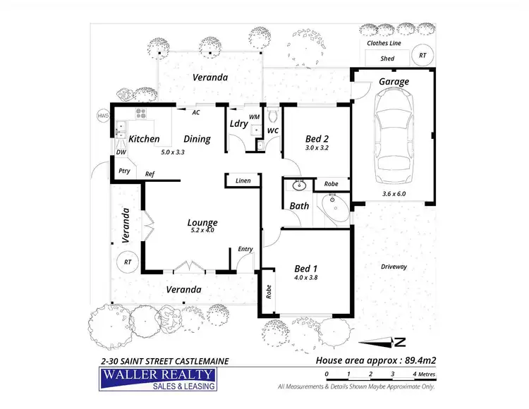 Floorplan of Homely unit listing, 2/30 Saint Street, Castlemaine VIC 3450
