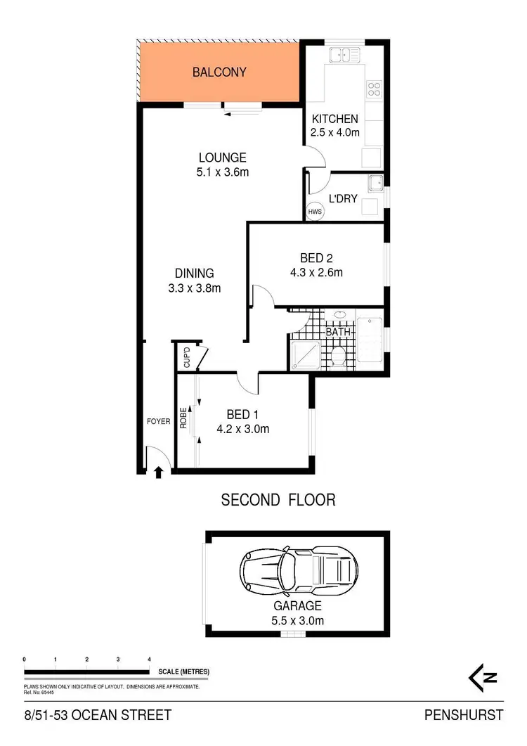 Floorplan of Homely unit listing, 8/51-55 Ocean Street, Penshurst NSW 2222