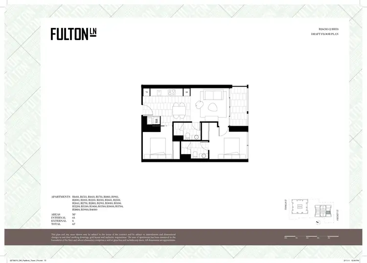 Floorplan of Homely apartment listing, 2911/120 A'beckett Street, Melbourne VIC 3000