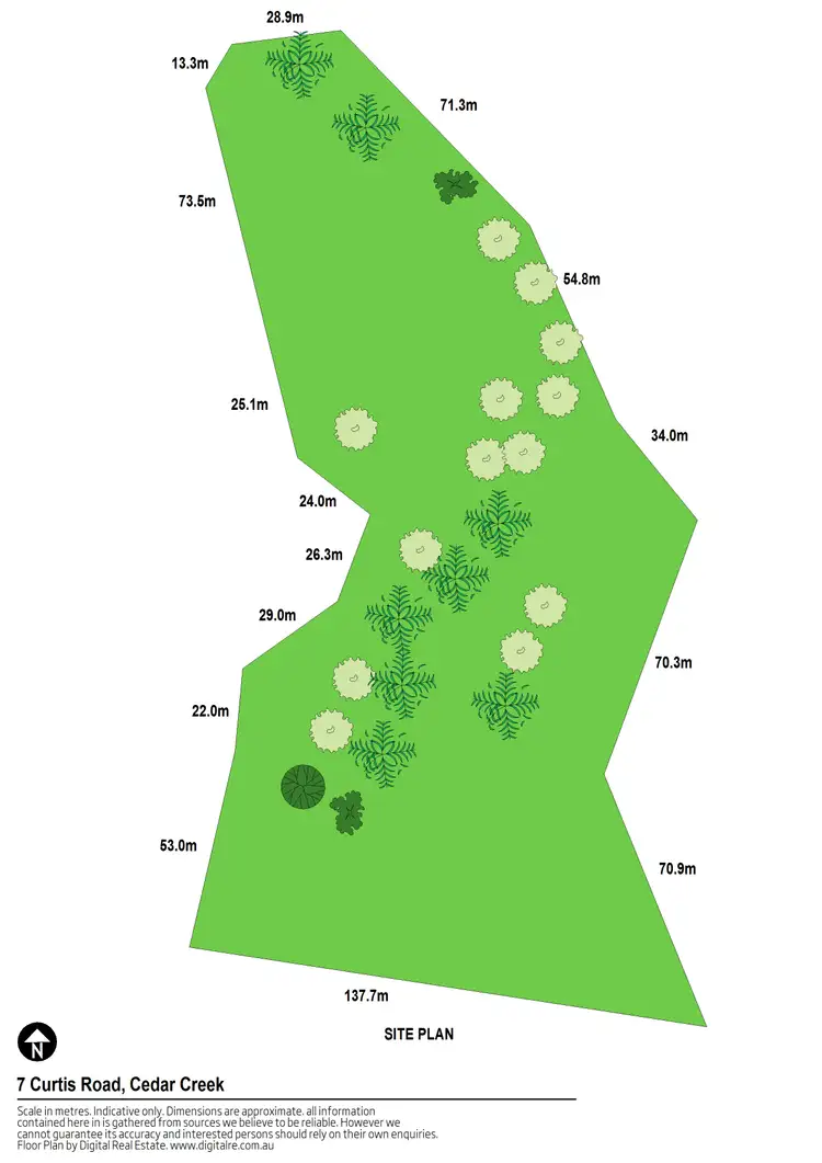 Floorplan of Homely land listing, 7 Curtis Road, Cedar Creek QLD 4520