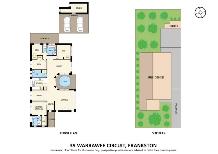 Floorplan of Homely house listing, 39 Warrawee Circuit, Frankston VIC 3199