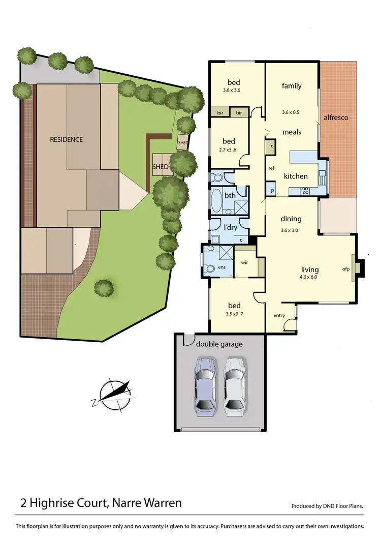 Floorplan of Homely house listing, 2 Highrise Court, Narre Warren VIC 3805