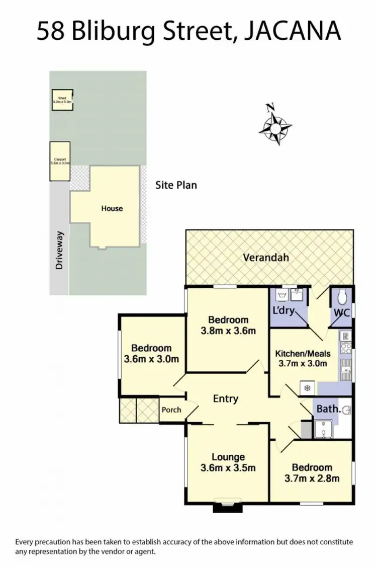Floorplan of Homely house listing, 58 Bliburg Street, Jacana VIC 3047