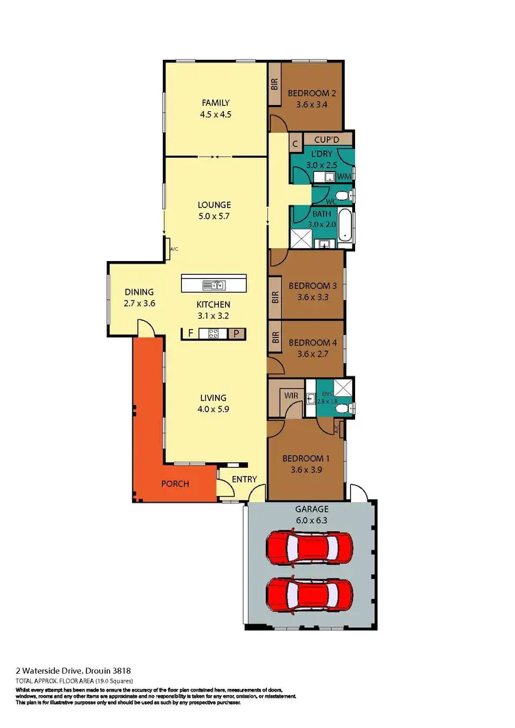 Floorplan of Homely house listing, 2 Waterside Drive, Drouin VIC 3818