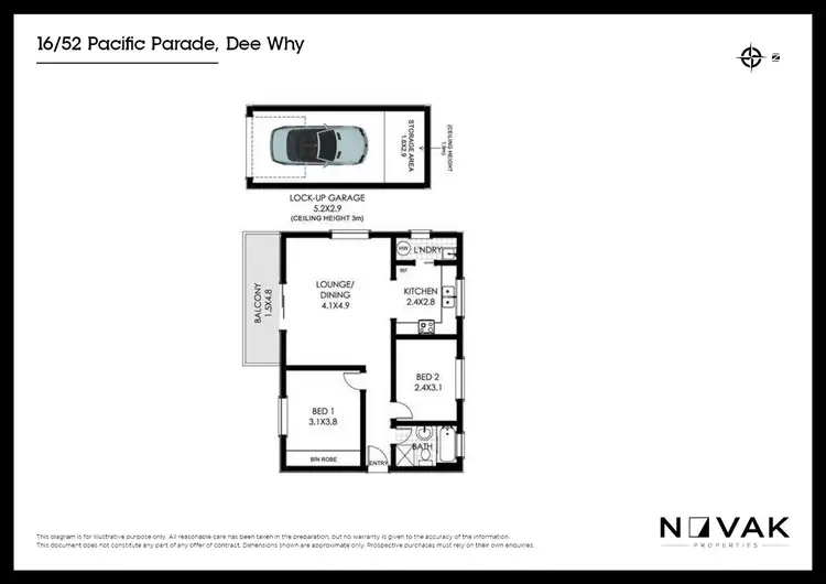 Floorplan of Homely apartment listing, 16/52 Pacific Parade, Dee Why NSW 2099