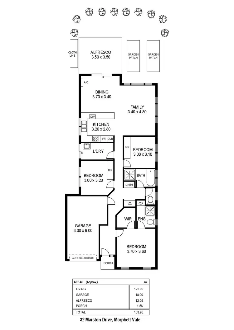 Floorplan of Homely house listing, 32 Marston Drive, Morphett Vale SA 5162