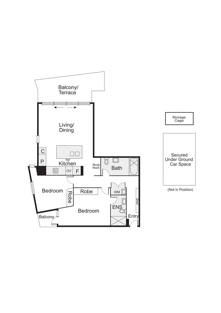 Floorplan of Homely apartment listing, 204/115 Tennyson Street, Elwood VIC 3184