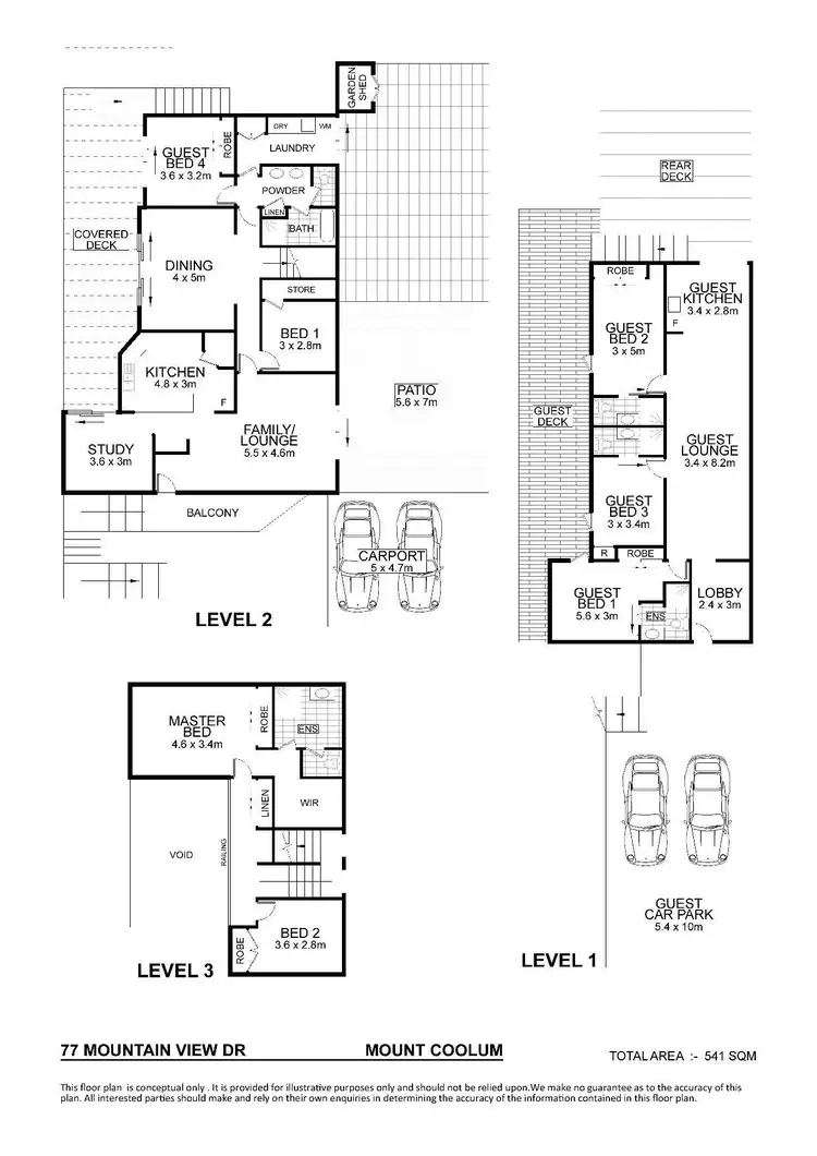 Floorplan of Homely house listing, 77 Mountain View Drive, Mount Coolum QLD 4573