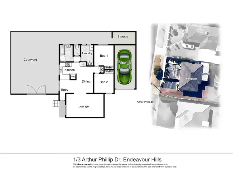 Floorplan of Homely unit listing, 1/3 Arthur Phillip Drive, Endeavour Hills VIC 3802